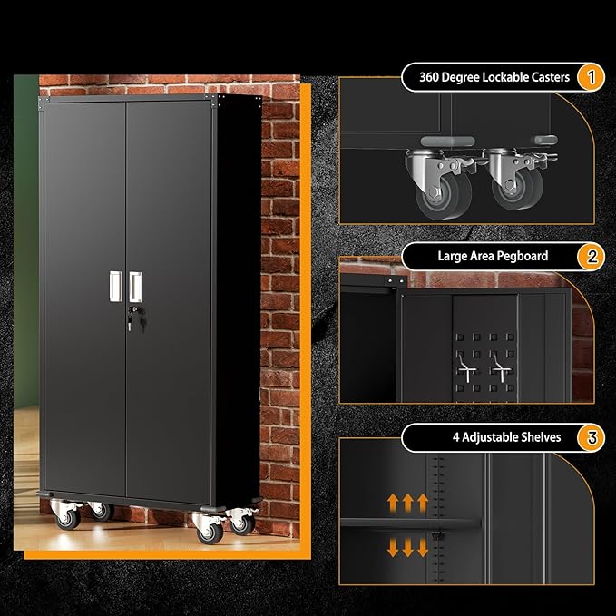 Greenvelly Metal Storage Cabinet - Image 3