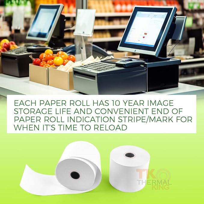 2-1/4''x230' Pos Thermal Receipt Paper Cash Register Roll, 200 rolls - Image 8