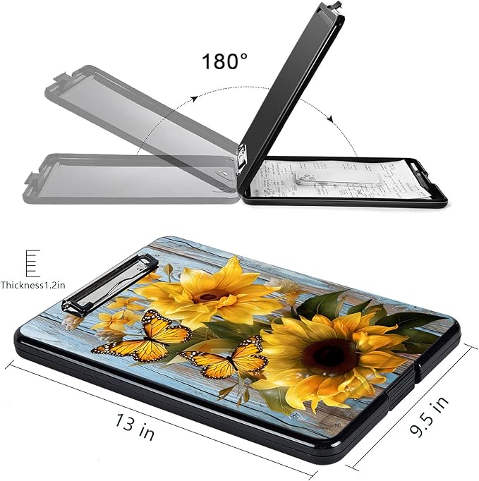 Clipboard with Storage, High Capacity Plastic Storage Clipboard with Low - Image 2