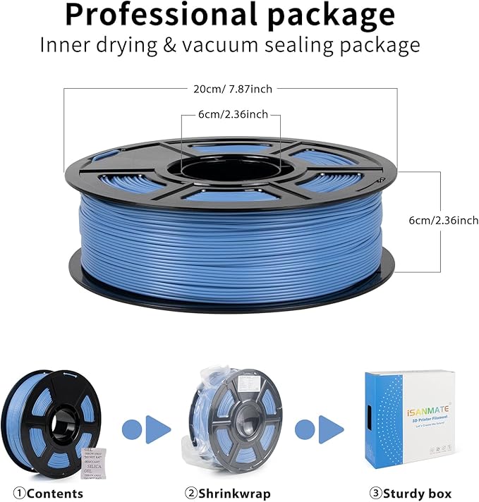 iSANMATE ASA Filament 1.75mm Marina Blue 1KG, UV & Weather Resistant 3D Printer - Image 8
