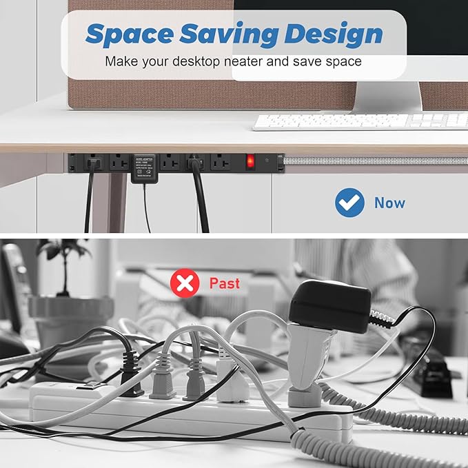HEZI 20 Amp Power Strip with 5-20P/T- Plug, Heavy Duty High Amp Metal Surge - Image 6