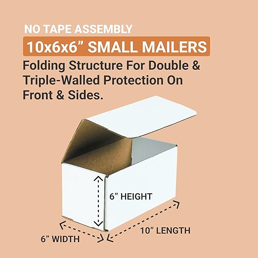AVIDITI 10x6x6 Shipping Boxes Small Heavy Duty Corrugated Cardboard Boxes - Image 2