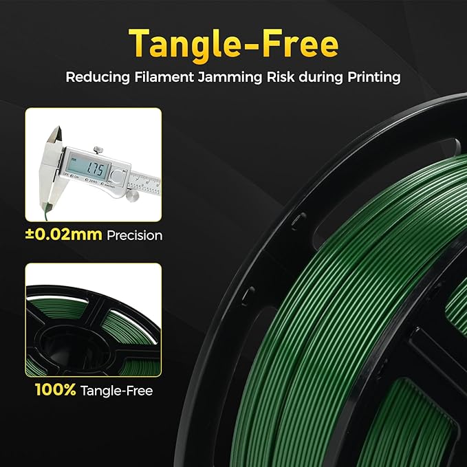 FLASHFORGE Rapid PETG Filament 1.75mm Metallic Green, Max 600mm/s High Speed - Image 5