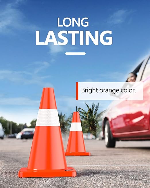BATTIFE 6 Pack 18 Inch Traffic Safety Cones - Image 4