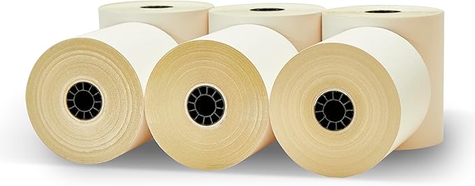 3" x 95' 2-PLY CARBONLESS WHITE/CANARY PoS RECEIPT PAPER - Image 4