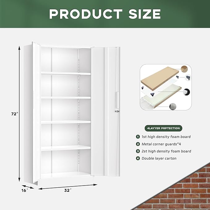 Greenvelly Metal Storage Cabinet - Image 3