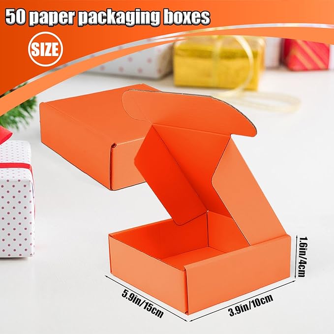 Small Shipping Boxes, 50 Pack Cardboard Box Corrugated Mailer Boxes Small - Image 2