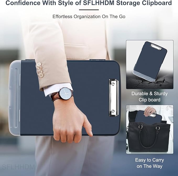 SFLHHDM Storage Clipboard with Pen Holder, High Capacity Clipboards - Image 6