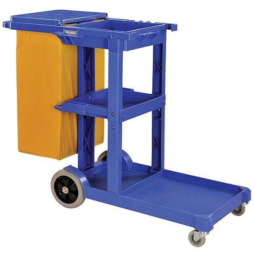 Global Industrial Janitor Cart Blue - Image 3