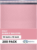 Light Pink 10x13 Inch Poly Bubble Mailers |Self Seal Padded Envelopes by MAILERVIEW