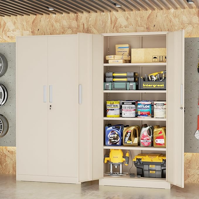 SUNCROWN 72" Metal Storage Cabinet - Image 2