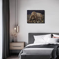 ZHENGYIN Brown Grizzly Bear Wall Art, Rustic Cabin Lodge Wildlife Canvas Print by Unknown
