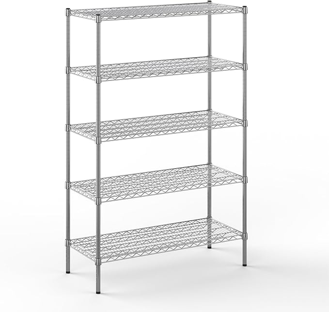 18" Deep x 42" Wide x 64" Height Wire Shelving Kit | 5-Tier | NSF Commercial by Regal+Altair