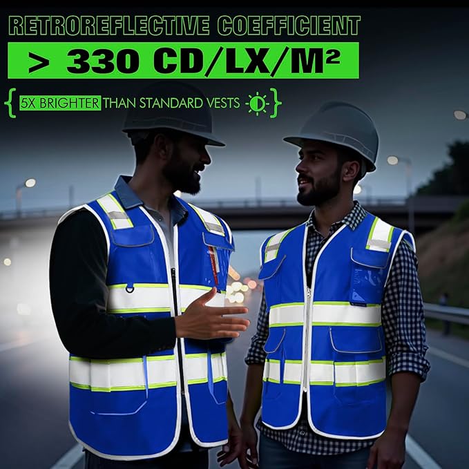 BeautyWill Custom Logo 10/20 Pack Safety Vest Class2 High Visibility Vest - Image 4