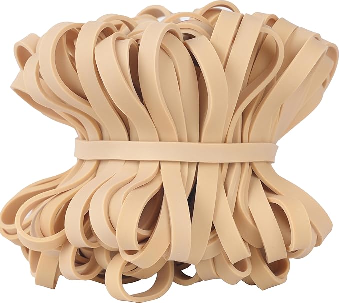 Rubber Bands Size #64, Elastic Band Beige 0.5bl about 110Pcs Wide Rubber Band - Image 4