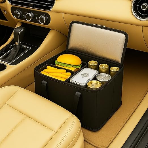 2Pk Trunk Organizer for Car Insulated Reusable Grocery Bags, Collapsible Cooler - Image 5