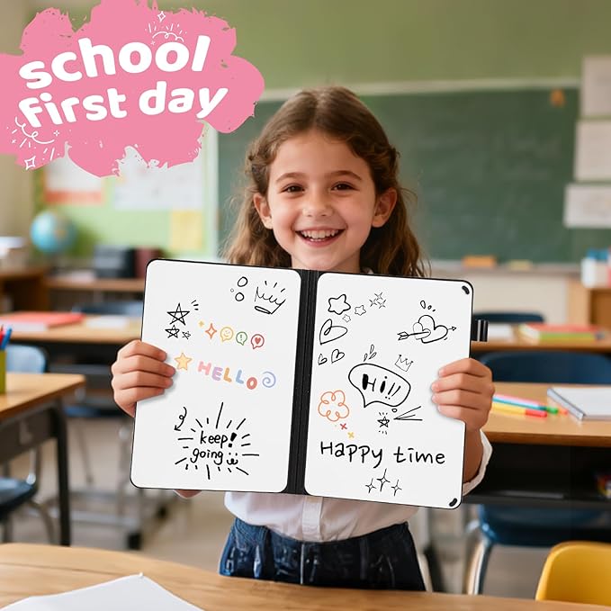 A5 Portable White Board Dry Erase, 8.4 x 6 inch Double Sided Folding Whiteboards - Image 4