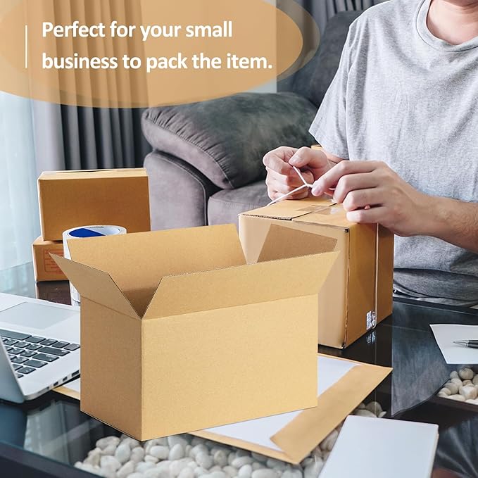 Eupako 10x6x6-Small-Shipping-Boxes-30-Pack-Brown-Corrugated-Box-Mailers - Image 6