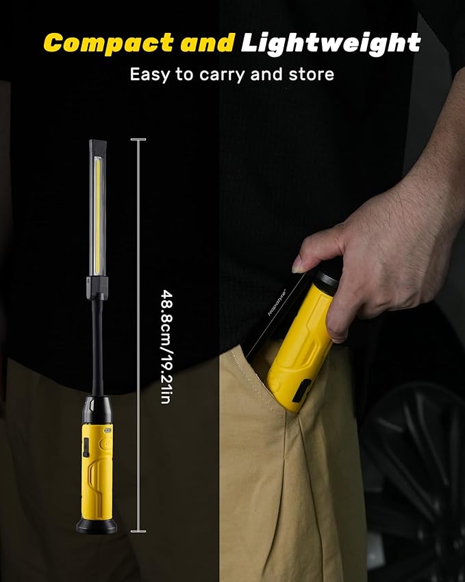 Magnetic LED Work Light Rechargeable, 1000LM Flexible Gooseneck Magnetic - Image 2