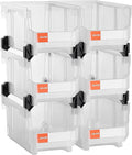 VEVOR Plastic Stackable Storage Bins, 14.8 x 8.5 x 7.1 inch, Plastic Containers by VEVOR