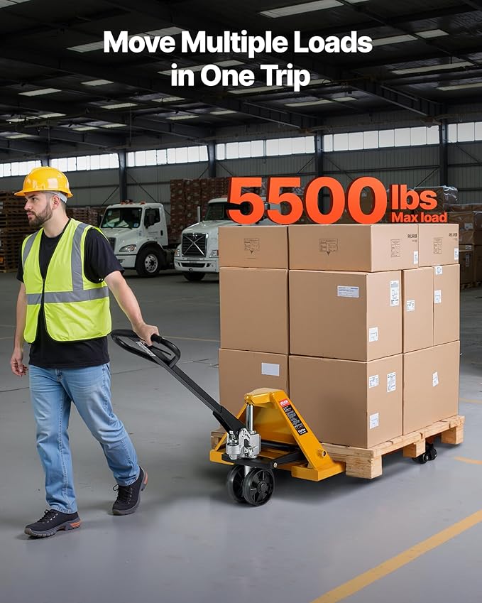 VEVOR Pallet Jack, 5500 lbs Load Capacity, Manual Pallet Truck - Image 2