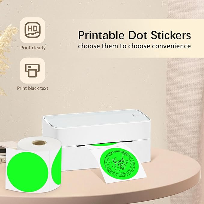 3 X 3 Inch Round Thermal Labels Circle Color Coding Labels Printable Waterproof - Image 2