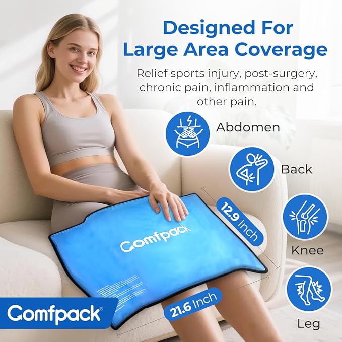 XL Ice Pack for Injuries Reusable, Flexible Hot Cold Pack 21.7 x 13 - Image 3