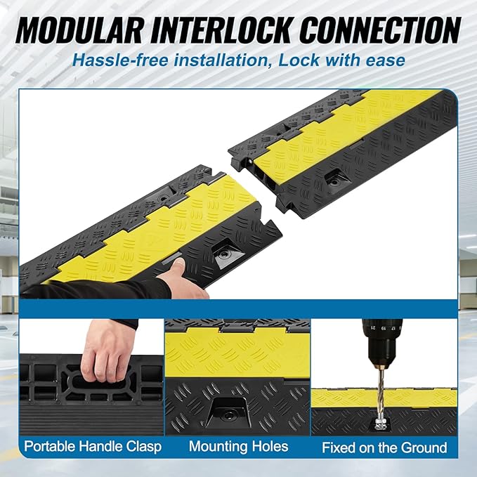 VEVOR 5 PCs TPU Cable Protector Ramp - Image 6