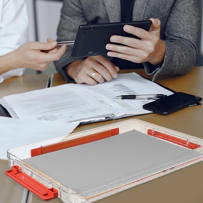 2pcs Transparent Plastic File Boxes - Image 5