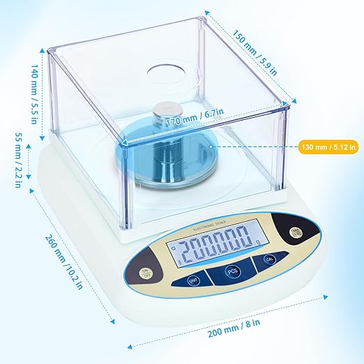 Lab Scale 500g*0.001g, High Precision Accurate Analytical Balance - Image 7