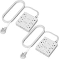 LIDER Outlet Extender with 6 Receptacles, USB-A and 2 USB-C, Ultra-Thin by LIDER