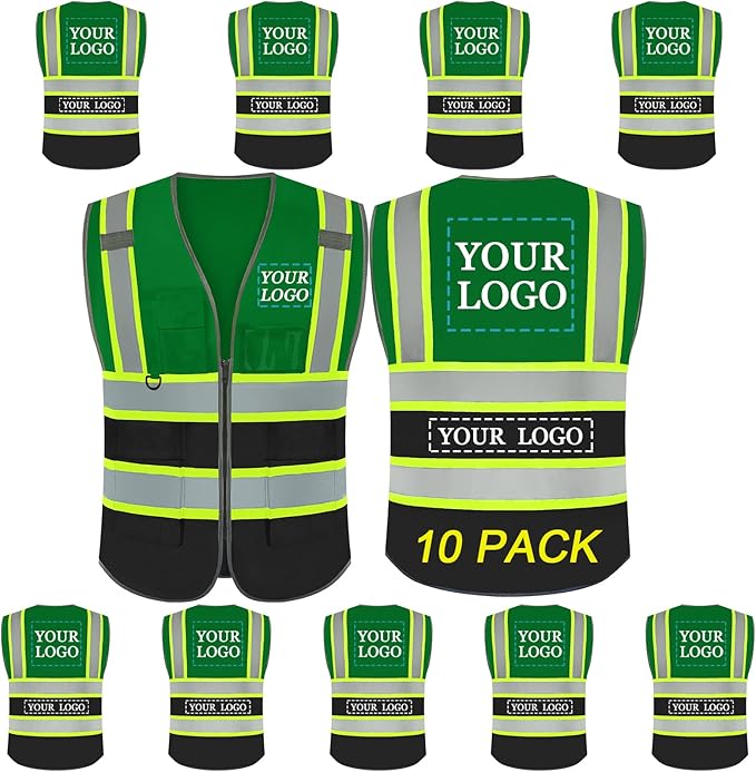 BeautyWill Custom Logo Safety Vest Class2 High Visibility Reflective Vest by BeautyWill