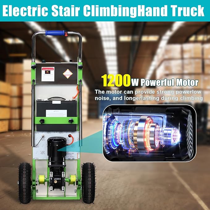 880lb Electric Stair Climbing Hand Trucks Dolly Cart - Image 2