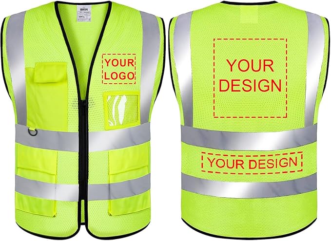 BeautyWill Custom Logo Mesh Safety Vest Class2 High Visibility Reflective Vest by BeautyWill