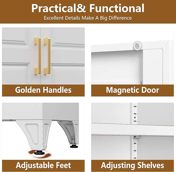 Kitchen Pantry Cabinet, Tall Storage Cabinets - Image 4