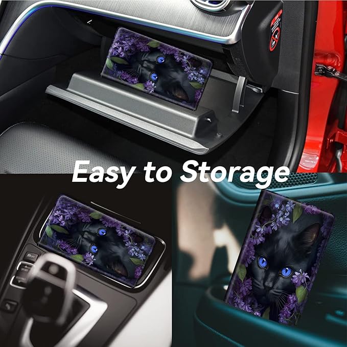 Car Registration and Insurance Holder, Leather Car Glove Box Organizer - Image 4