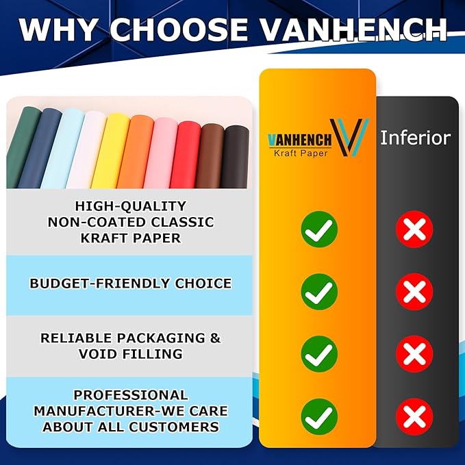Vanhench 36" x 2400" Coffee Brown Wrapping Paper Kraft Paper, Chocolate Brown - Image 2