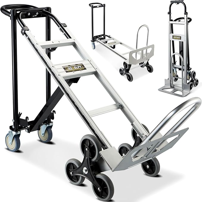 3 in 1 Industrial Convertible Hand Truck, Folding 1000 LBS Capacity Heavy Duty by EnjoyYourChicks