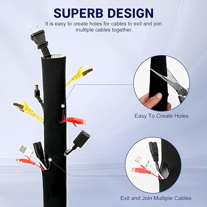 Neoprene Cable Management Sleeve 6.6ft - Image 2