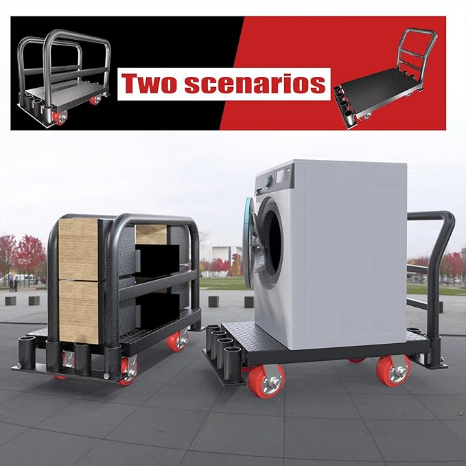 2IN1 Heavy Duty Panel Truck Cart, 2200 lbs Capacity Drywall Cart&Lumber Cart - Image 2