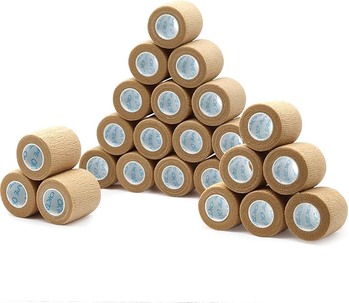OK TAPE Self Adherent Cohesive Bandages Wrap 24Packs, Non-Woven Self Adhesive by OKTAPE