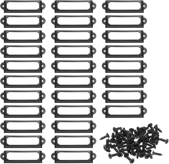 PATIKIL 60x17mm Metal Label Holders by PATIKIL