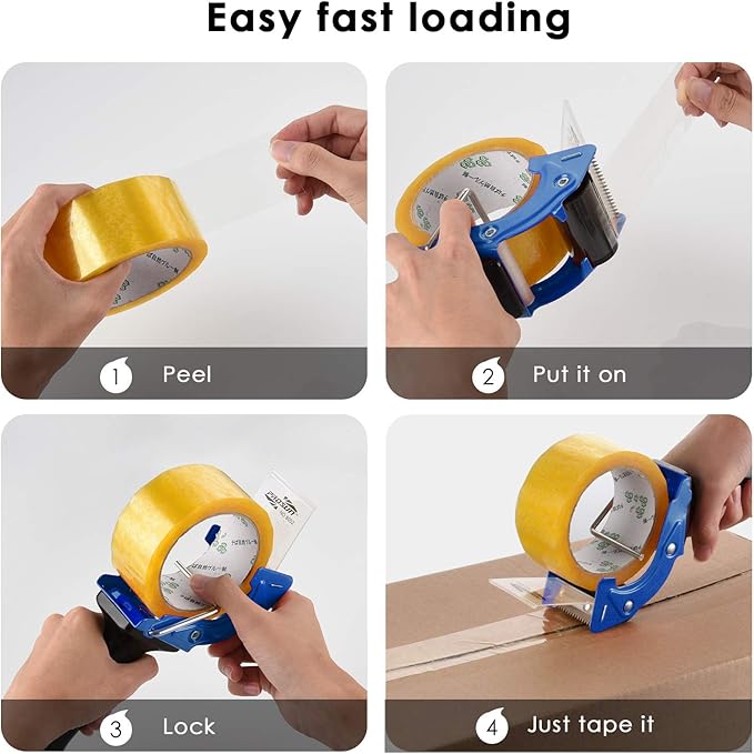 Fast Reload 2 Inch Tape Gun Dispenser Packing Packaging Sealing Cutter Blue - Image 6