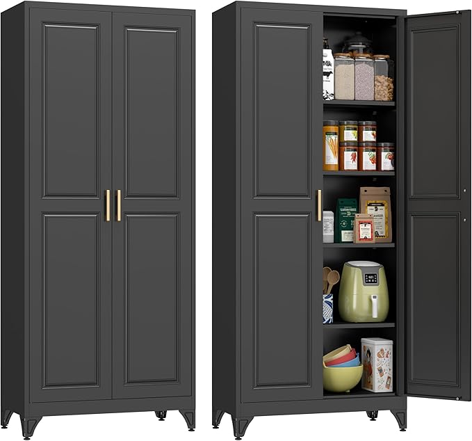 Kitchen Pantry Cabinet, 4 Standing Feet, Cupboard by POLUP