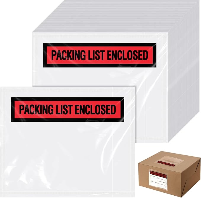1000 Pcs Packing Slip Envelope Pouches Clear Self Adhesive Shipping Label - Image 4