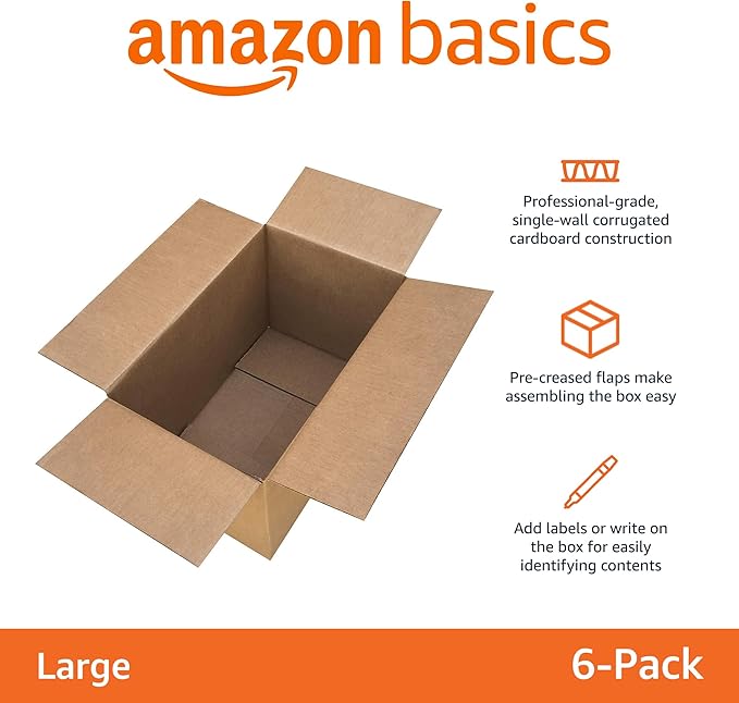 Amazon Basics Cardboard Moving Boxes - Image 2