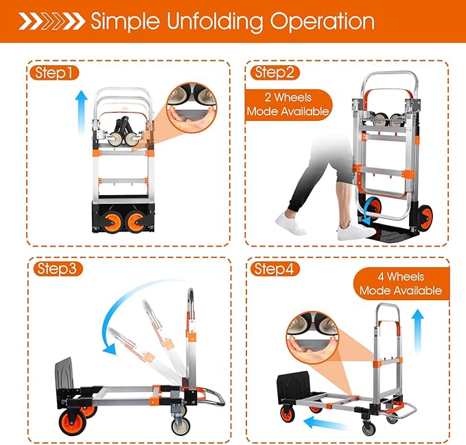 3 in 1 Folding Hand Truck Dolly Cart - Image 7