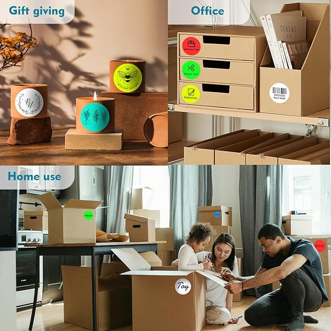 3 X 3 Inch Color Coding Dot Labels Circle Thermal Printable Waterproof 500 Pcs - Image 6