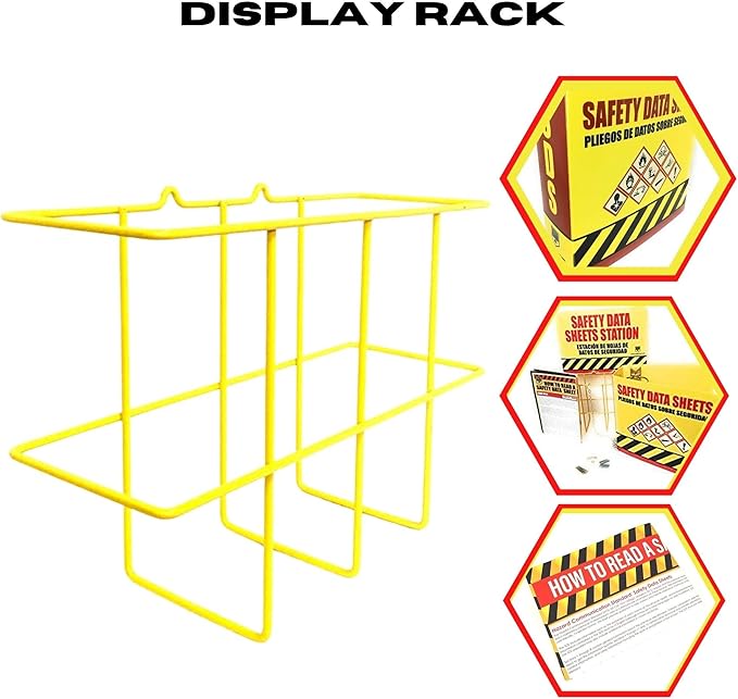Performore 2 Pack Binder Display Rack, SDS/MSDS Wire Wall Mount Rack - Image 4