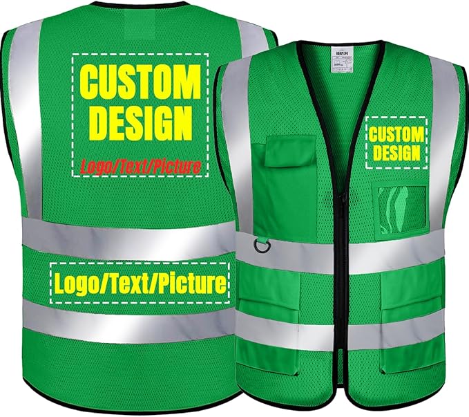 BeautyWill Custom Logo Safety Vest Class2 High Visibility Reflective Vest by BeautyWill